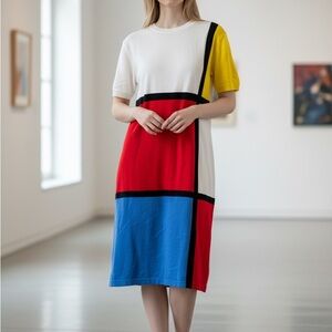 Mondrian mid century modern Color Block Dress